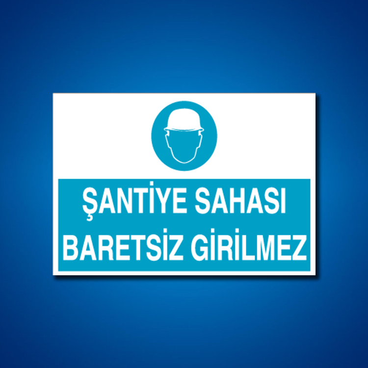 Kafa Koruma Baret İş Güvenliği Etiketleri