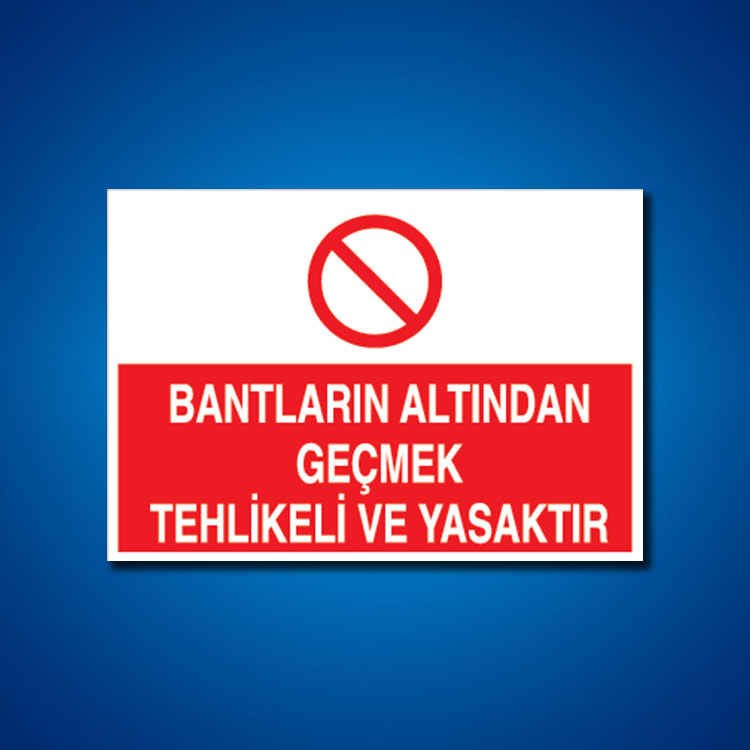 Konveyör-Bant-Konkasör İş Güvenliği Etiketleri