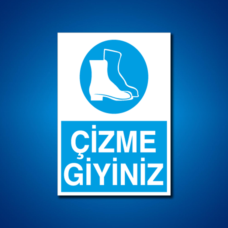 Ayak Koruma İş Güvenliği Etiketleri