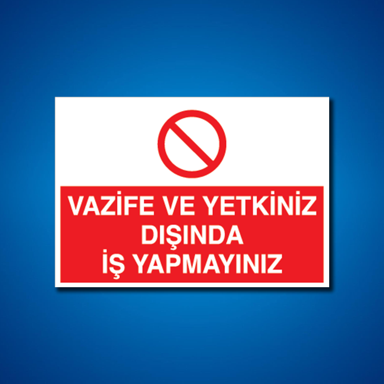 Vazife-Görev-Yetki İş Güvenliği Etiketleri
