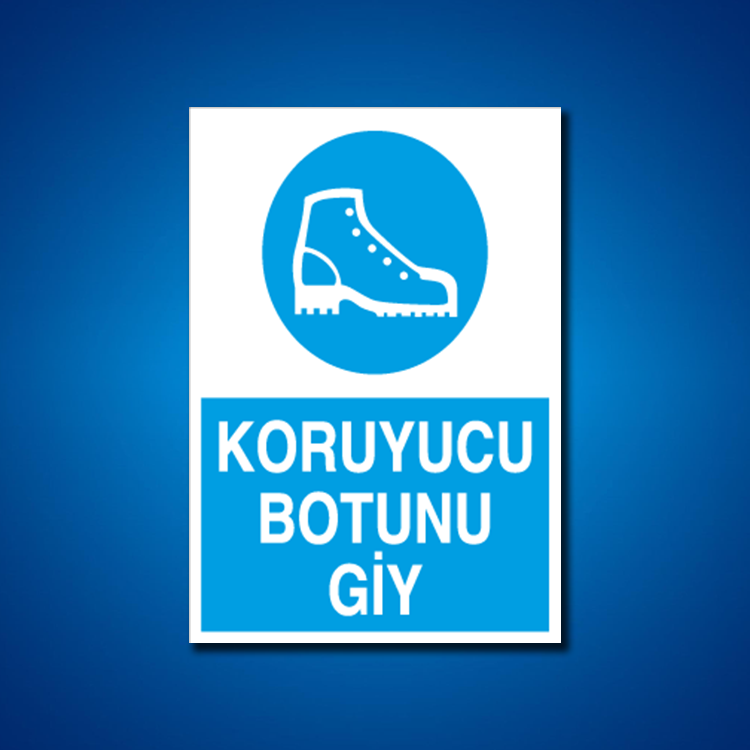 Ayak Koruma İş Güvenliği Etiketleri