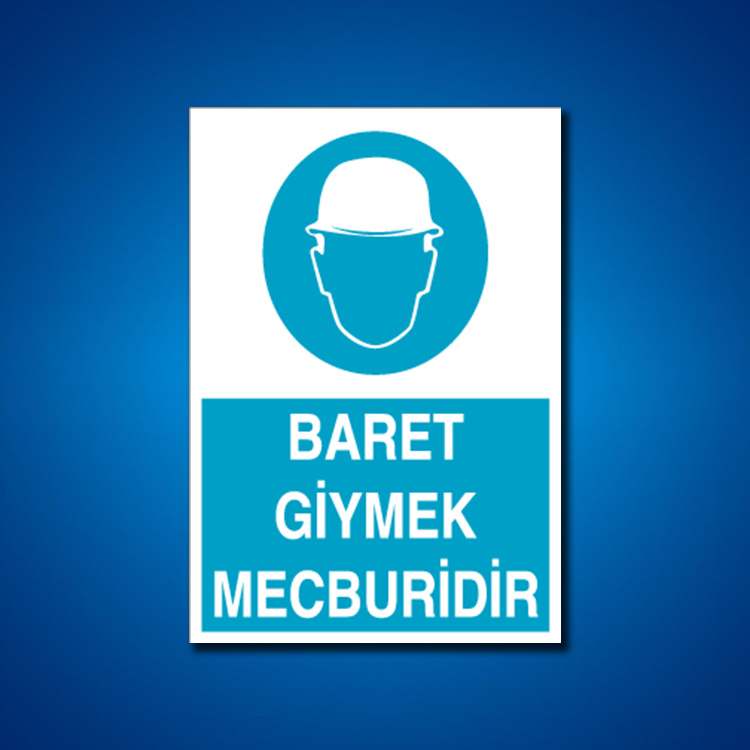 Kafa Koruma Baret İş Güvenliği Etiketleri