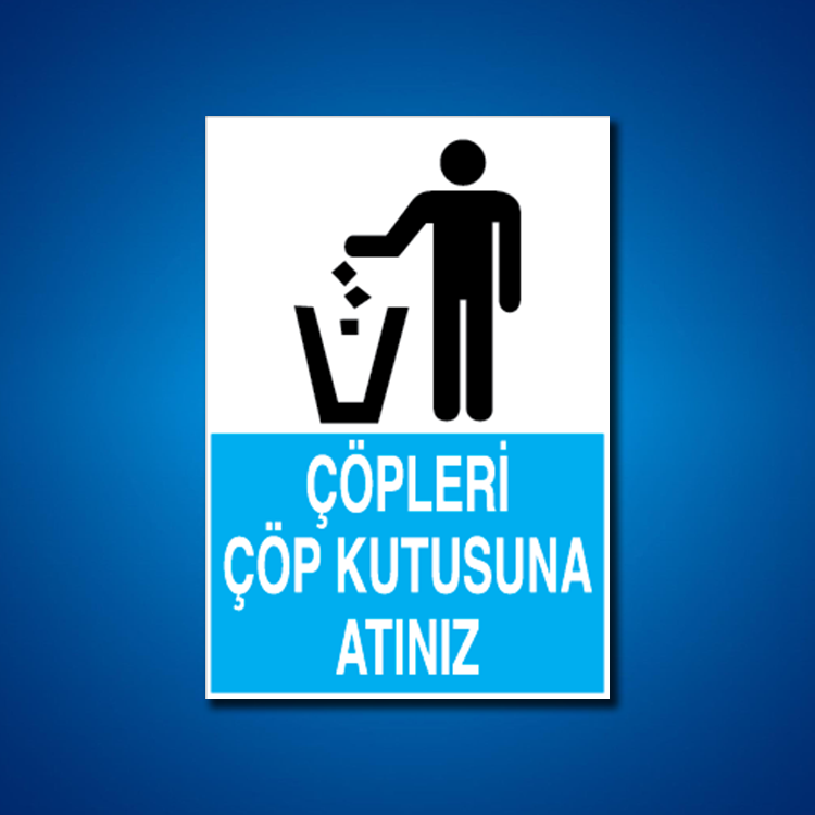 Çöp İş Güvenliği Etiketleri