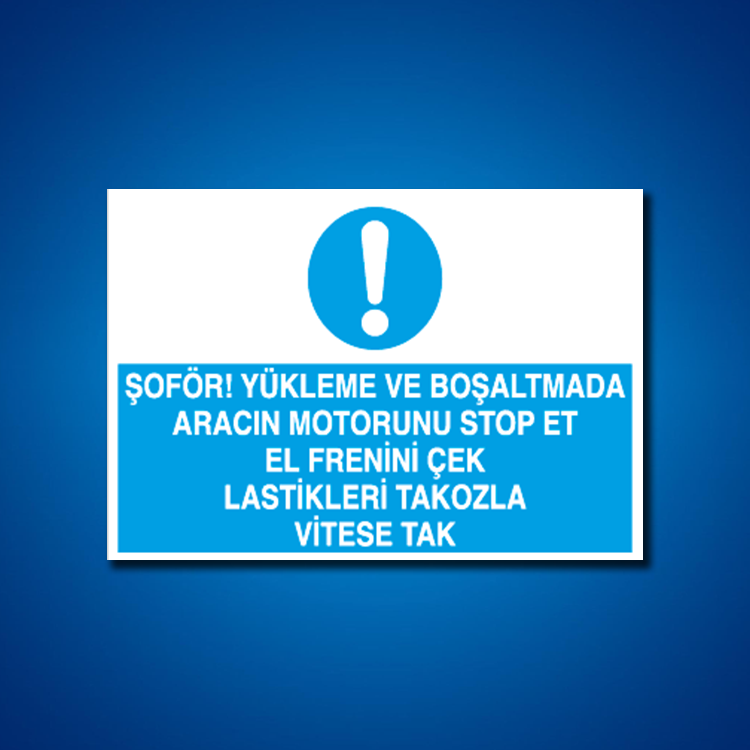 Şoför Araç Kantar Yaya İş Güvenliği Etiketleri