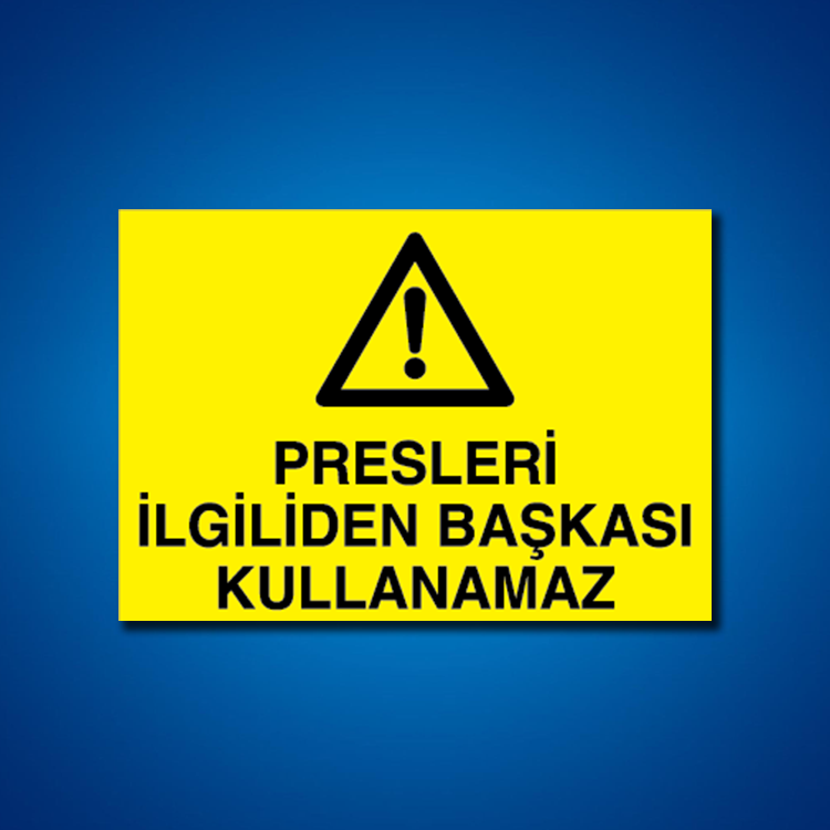 Pres-Giyotin-Makas İş Güvenliği Etiketleri