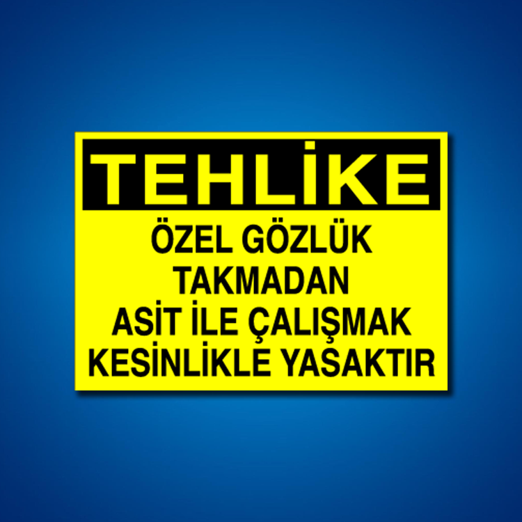 Göz Koruma İş Güvenliği Etiketleri