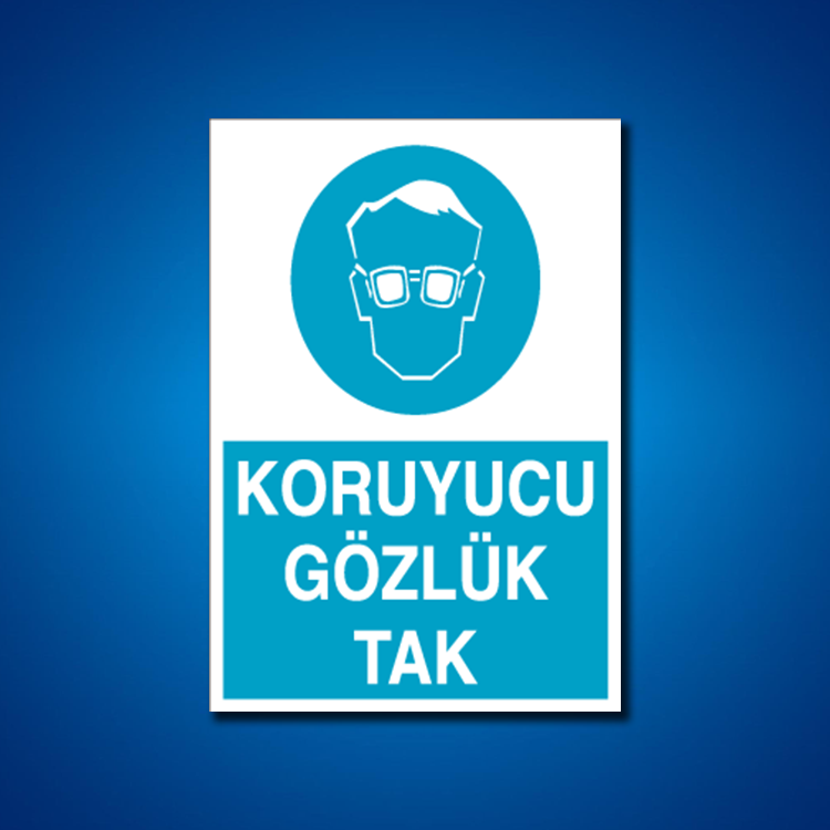 Göz Koruma İş Güvenliği Etiketleri