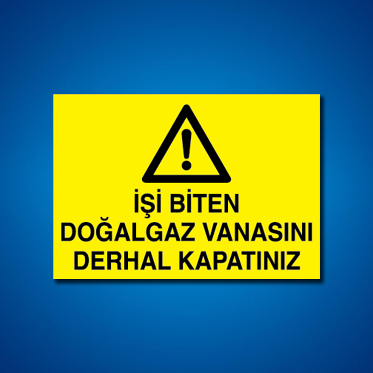 Doğal Gaz İş Güvenliği Etiketleri