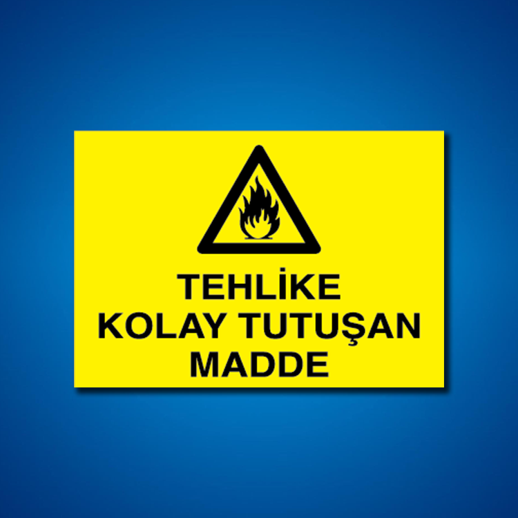 Yanıcı-parlayıcı İş Güveniği Etiketleri