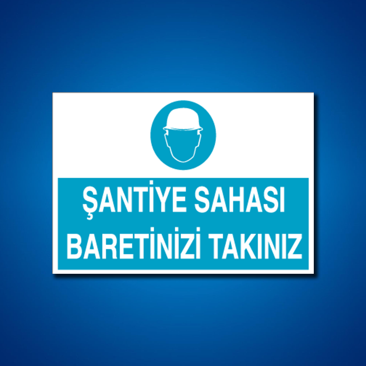 Kafa Koruma Baret İş Güvenliği Etiketleri