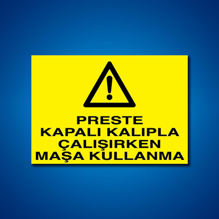 Pres-Giyotin-Makas İş Güvenliği Etiketleri