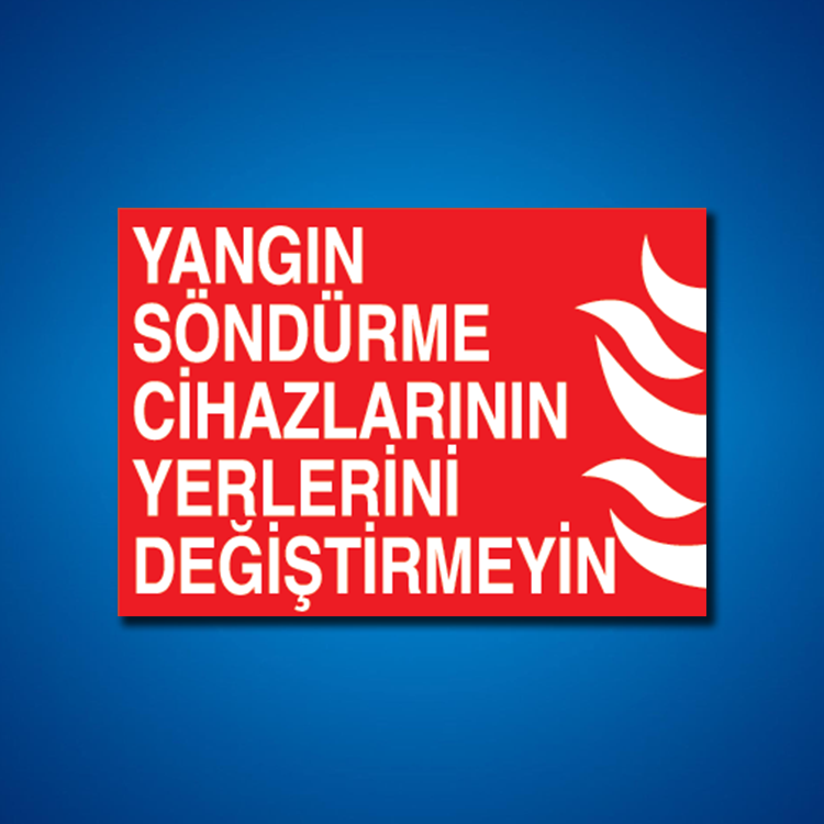 Yangınla Mücadele İş Güvenliği Etiketleri