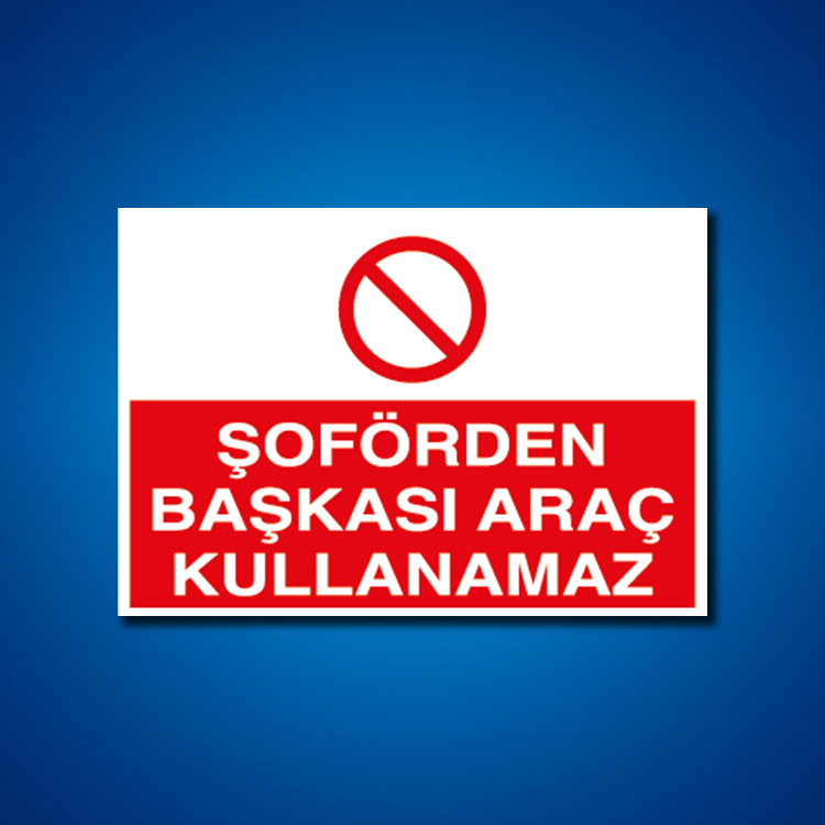 Şoför Araç Kantar Yaya İş Güvenliği Etiketleri