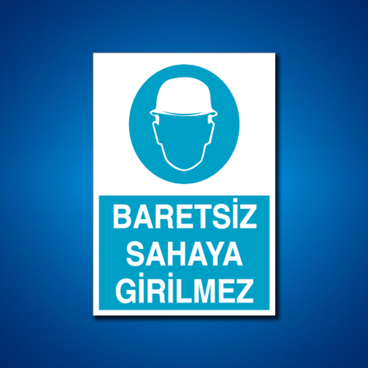 Kafa Koruma Baret İş Güvenliği Etiketleri
