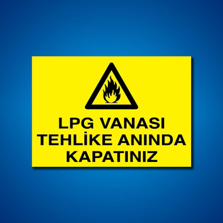 Doğal Gaz İş Güvenliği Etiketleri