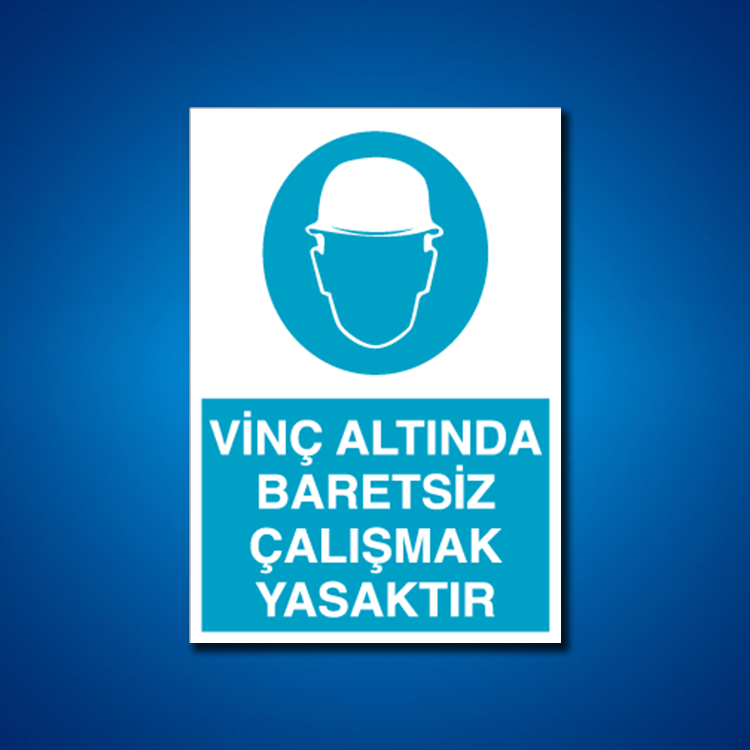 Kafa Koruma Baret İş Güvenliği Etiketleri