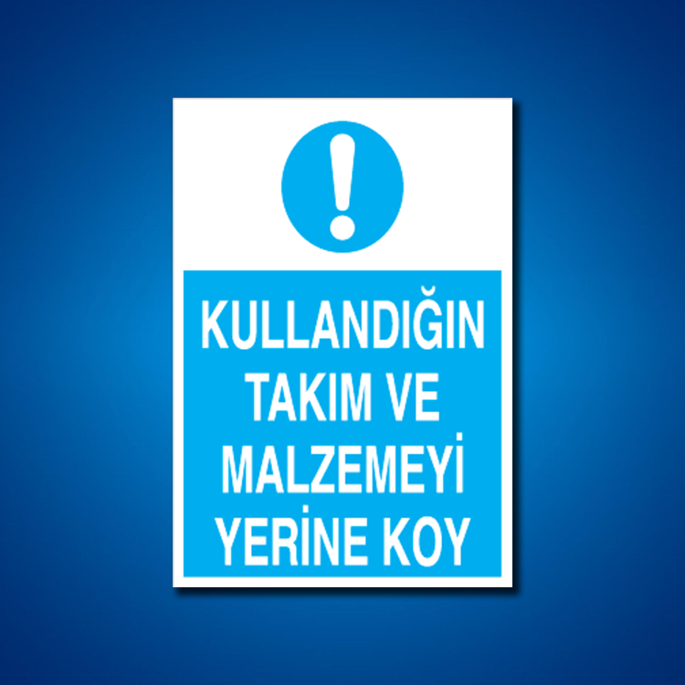 Alet-Tezgah-Malzeme Etiketleri