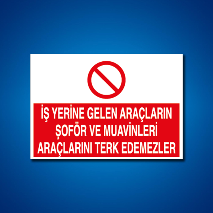 Şoför Araç Kantar Yaya İş Güvenliği Etiketleri