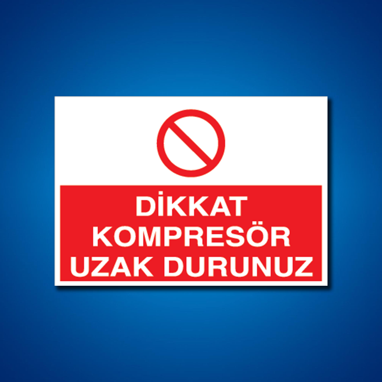 Kompressör İş Güvenliği Etiketleri