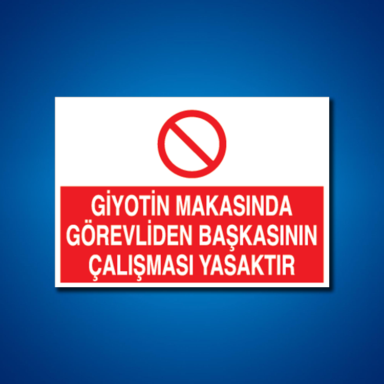 Pres-Giyotin-Makas İş Güvenliği Etiketleri